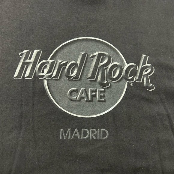 Vintage 90s Deadstock Madrid Spain Hard Rock Cafe T-Shirt Oversized Band… - Picture 4 of 9